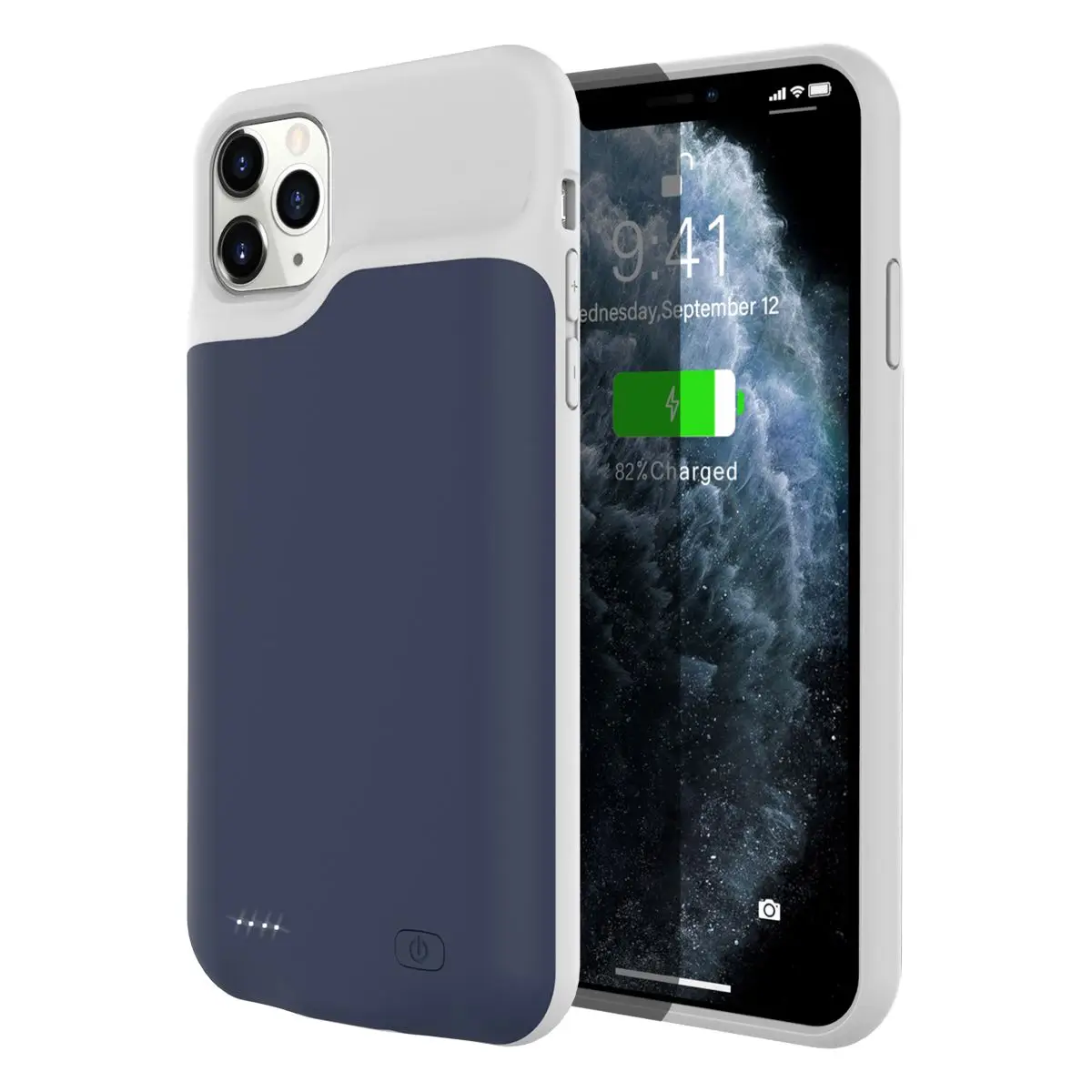 Для iPhone 11 Pro 5,8 Inch Батарея Зарядное устройство чехол 5200 мАч внешнее резервное зарядное устройство Мощность банк Защитная крышка ShockproofBag Coque - Цвет: Синий
