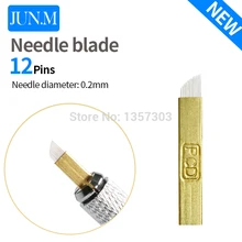 50 шт улучшенные лезвия для перманентного макияжа ручка-держатель игл в одной упаковке № 12