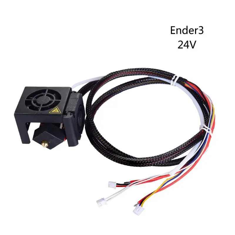 1 Набор 12/24V экструдер Hotend 3D-принтеры комплект с Чехлы для вентиляторов воздушный Вращательный соединитель форсунки - Цвет: 24V