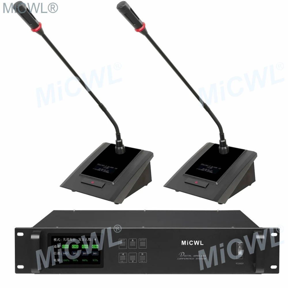 Originele Micwl Digitale Draadloze Conferentie Microfoons Systeem 80 Tafel President Afgevaardigde Radio Audio Zwanenhals Microfoons A10M-A116