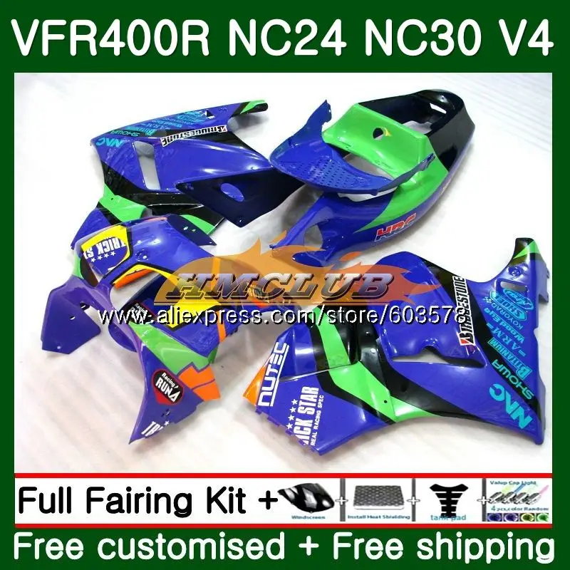 VFR400 R для HONDA VFR400R 1987 1988 1989 1990 1991 1992 синий 98CL. 62 ЛРВ 400 R NC24 NC30 87 88 89 90 91 92 обтекатель - Цвет: No. 1