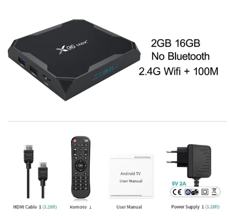 2G 16G X96 Max+ AmlogicS905X3 четырехъядерный процессор 8K разрешение двойной Wifi 2 ГБ 4 ГБ ram 16 ГБ 32 ГБ 64 Гб rom Netflix Android tv Box X96 Max Plus - Цвет: 2G 16G