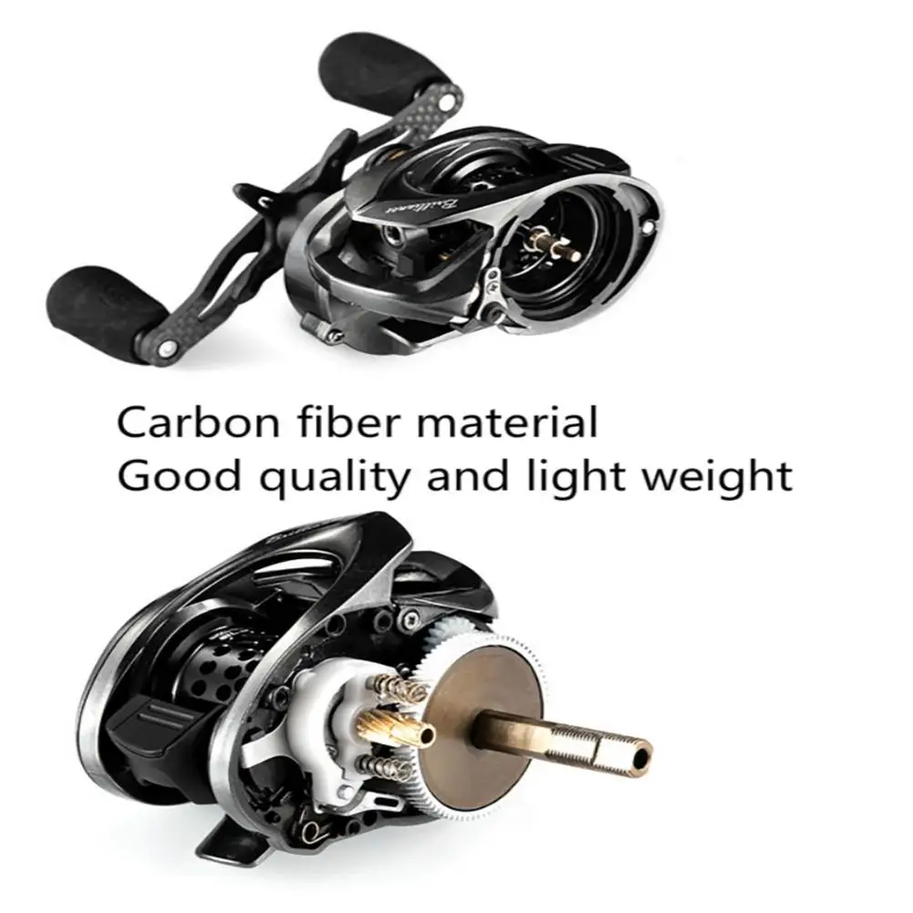 7.2:1 Speed Ratio Right Left Hand Baitcasting Carbon Rocker Arm Fishing Reel GH100 Shallow Spool Fishing Wheel 7.2:1 Speed Ratio Right Left Hand Baitcasting Carbon Rocker Arm Fishing Reel GH100 Shallow Spool Fishing Wheel