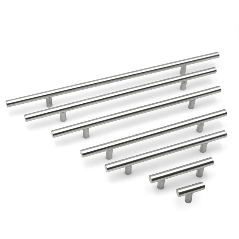 Furniture Handles 50mm-450mm Stainless Steel Kitchen Door Cabinet T Bar Handle Pull Knob Cabinet Knobs