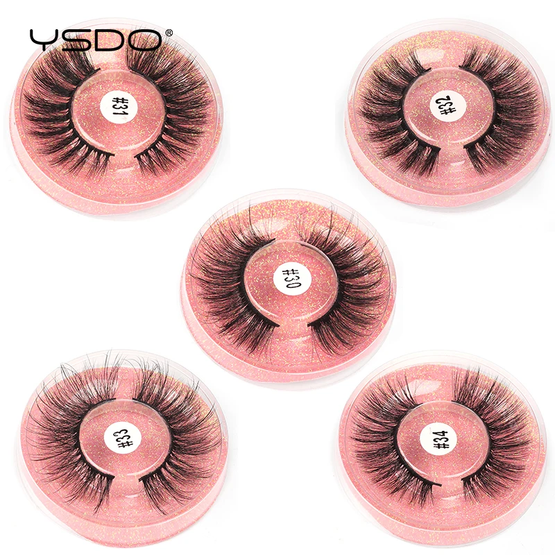 3D Mink Eyelashes YSDO 1 Pair Cruelty Free Dramatic False EyeLashes Fluffy Full Strip Thick Long Faux Cils