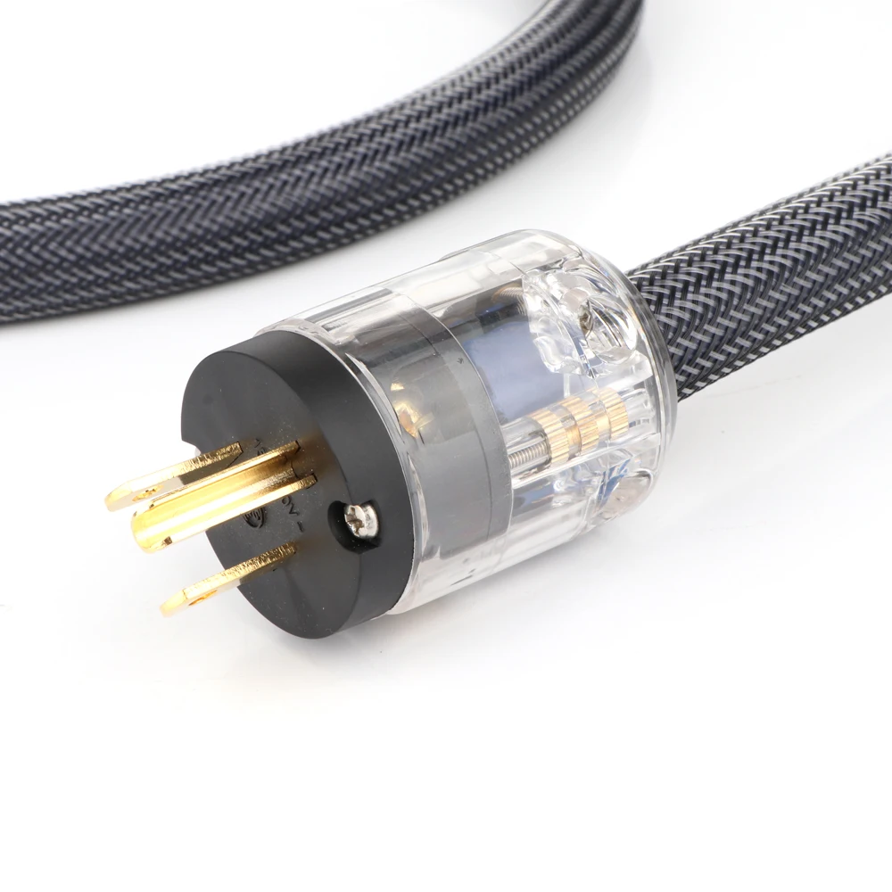 Hi-End 400 signature hifi audio US/EU power cord pure copper power cable P-029/P-029E power plug connector