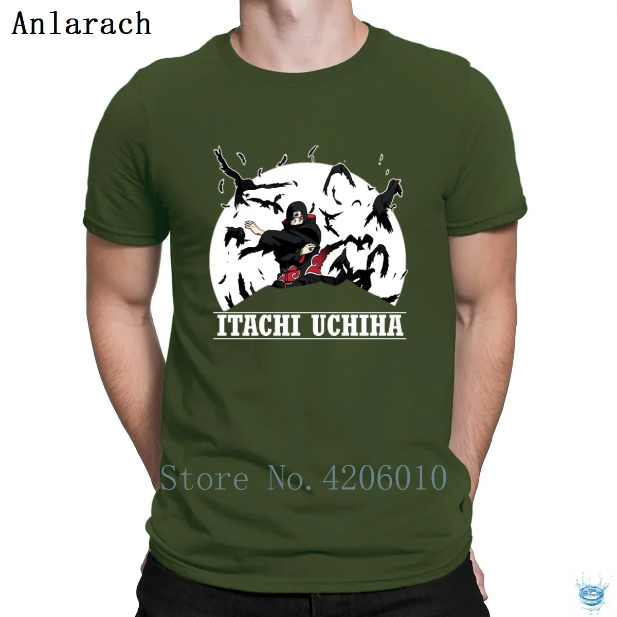 Itachi Fly In The футболки с Луной облегающая весенняя одежда для фитнеса с надписью Мужская футболка с круглым вырезом дышащая с интересным принтом