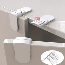 

Home Baby Safety Locks Drawer Lock Anti-Pinching Hand Cabinet White Drawer Locks Refrigerator Lock Buckle Children Protection