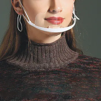 

Fast Delivery 10pcs Mask Anti-Fog Transparent Mask Restaurant Hotel Waiter Chef Environmental Protection Plastic Anti-Fog Model
