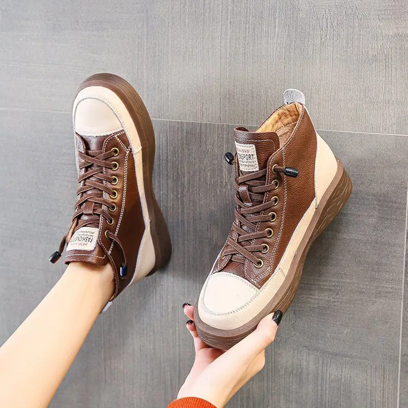 

Net red high-top shoes female ins super hot new Korean sports wild