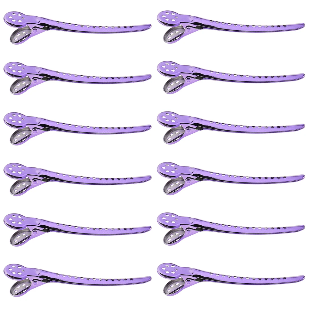 12 pcs Modish Alligator Hair Clips Salon Stylist Hairdressing Style Sectioning Grip Clamps Claw Beauty Tool |