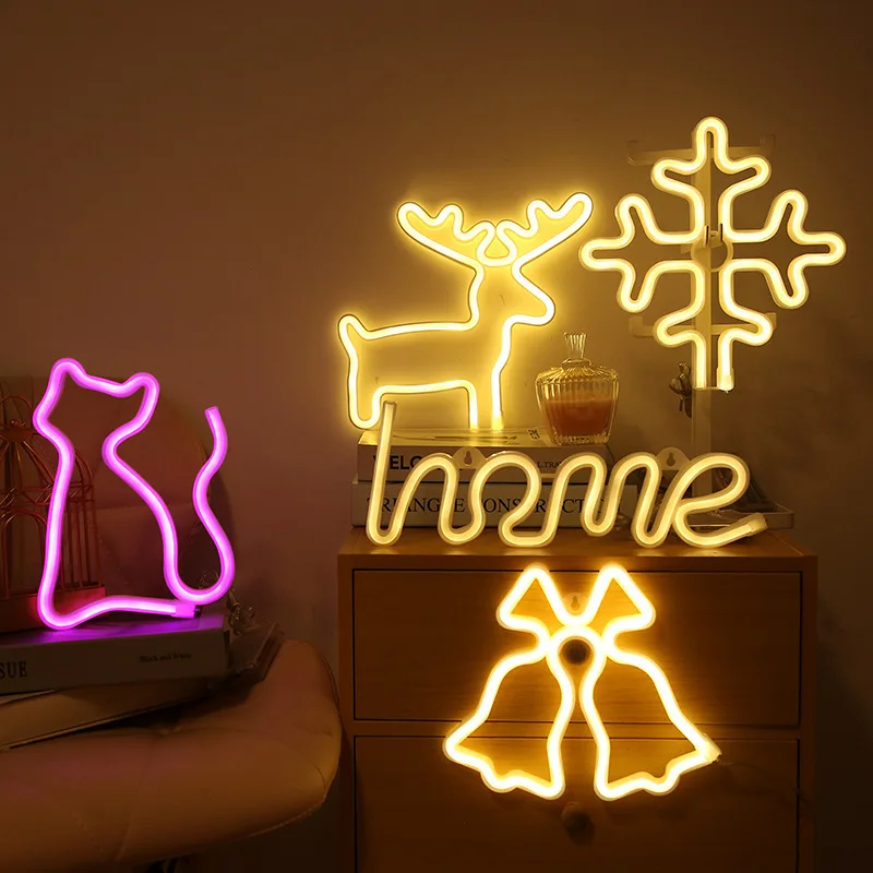 Wholesale LED Neon Night Light Sign Wall Art Sign Night Lamp Xmas Party Birthday Gift Wedding Wall Hanging Neon Lamp Home Decor