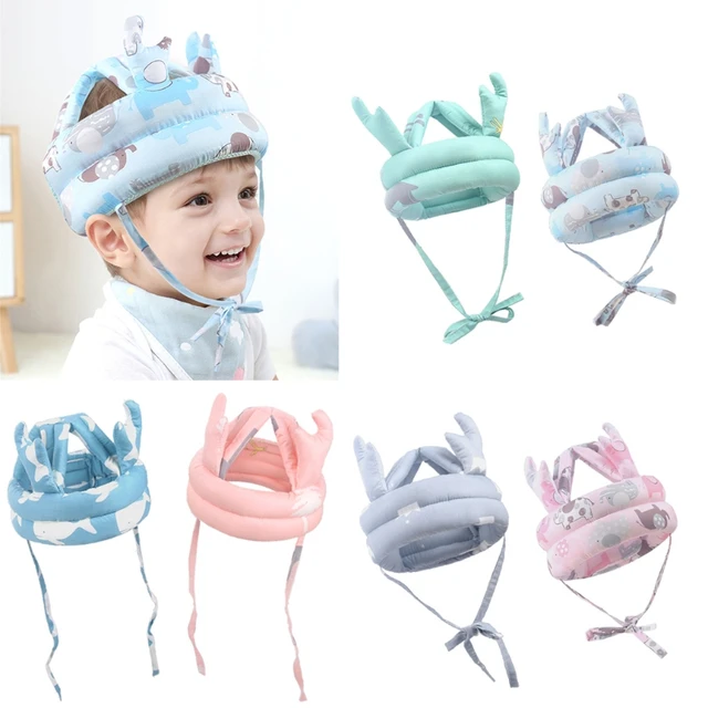 La cabeza del bebé sombrero Protector de casco de seguridad Anti-choque la  protección de la cabeza gorra ajustable Headguard para niños bebé -  AliExpress