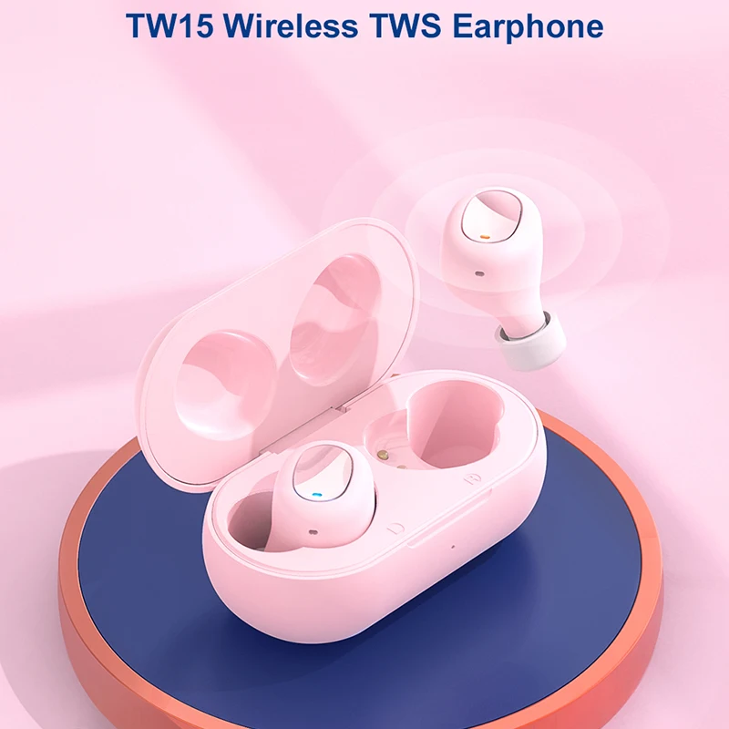 XVIDA TW15 Wireless TWS Earphone Mini Bluetooth 5.0 Earbuds Sport Headset with charging bin For xiaomi samsung all smartphone