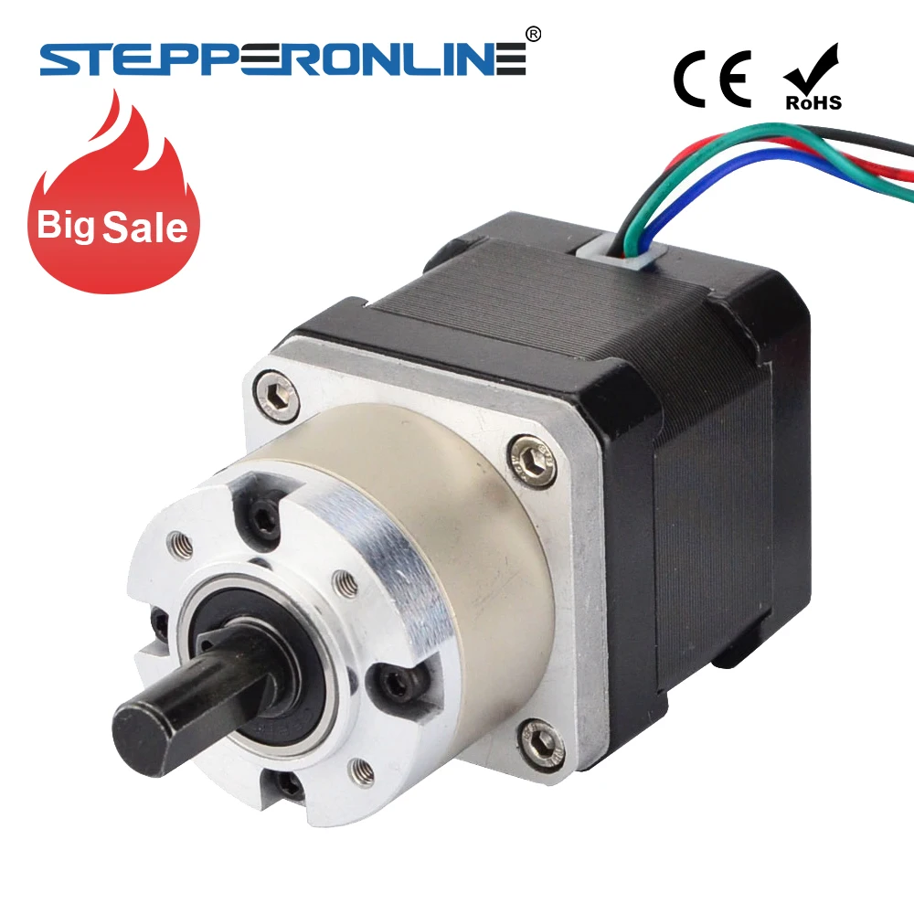 

5:1 Planetary Gearbox Nema 17 Stepper Motor 42 Motor Extruder Gear Stepper Motor 1.68A 4-lead L=38mm for CNC 3D Printer