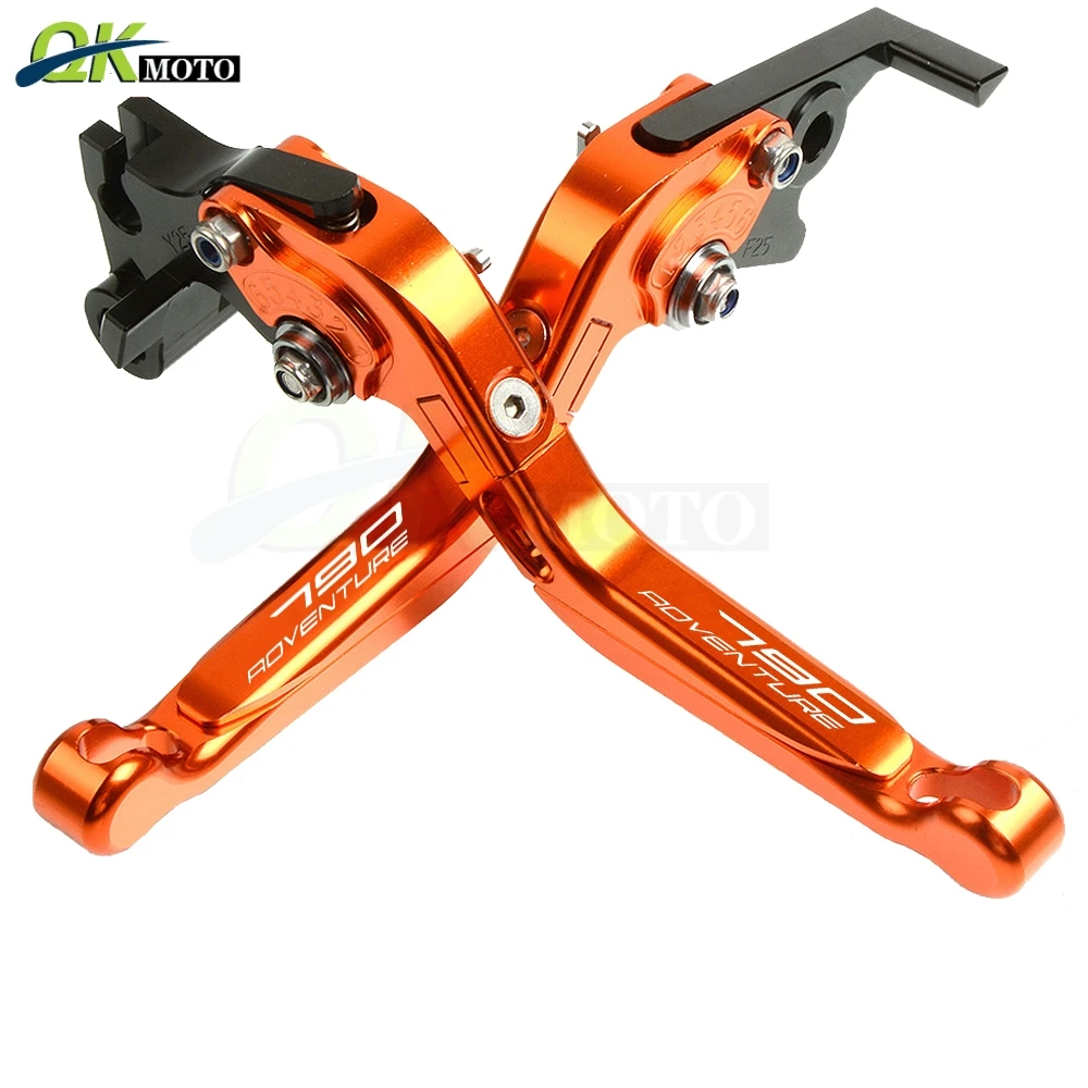 CNC Motorcycle Brake Lever Clutch Lever Part For With Logo KTM 790 ADV 790 Advevture- Motorcycle Bike Cable Handle Grip - Цвет: SLOROROR