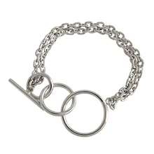 Veryins Новинка унисекс стерлингового серебра 925 Браслеты звеньевая цепочка браслет для женщин и мужчин подарок с застежкой