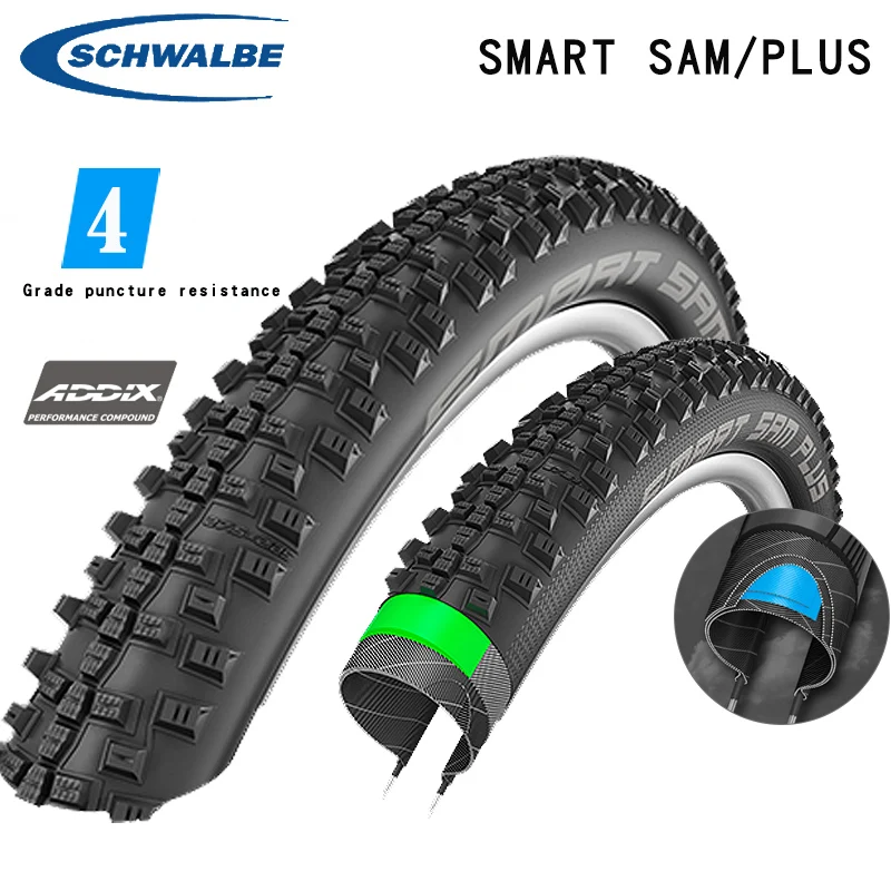 Schwalbe Mountain Bike Tire Am Xc Steel Wire Stab Proof Smart Sam Plus 26  27.5 29 Inch Mountain Folding Stab Resistant Tire - Bicycle Tires -  AliExpress