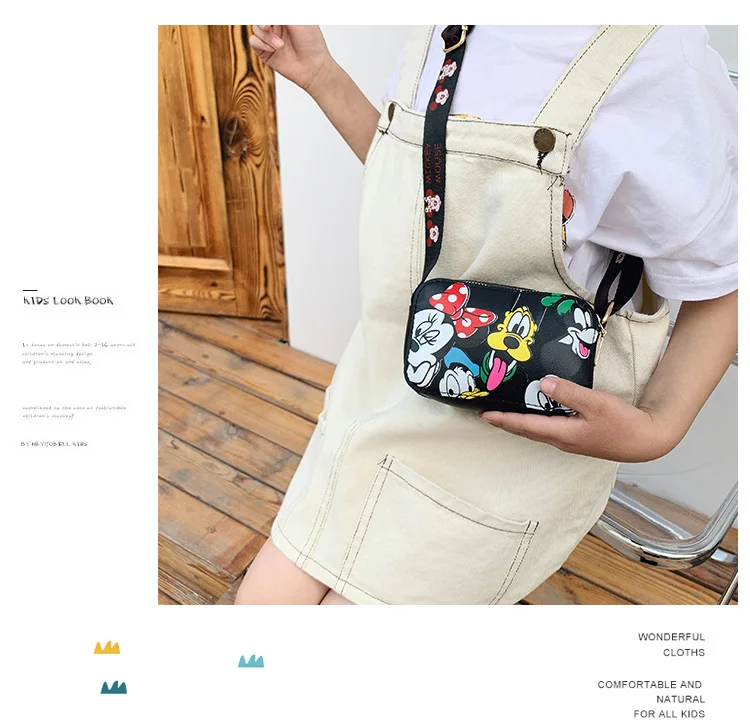Women Crossbody Bags Disney Cartoon Shoulder Bag for Girls Kids Cute Mickey Mouse Fashion Printed Handbag Children's Gifts