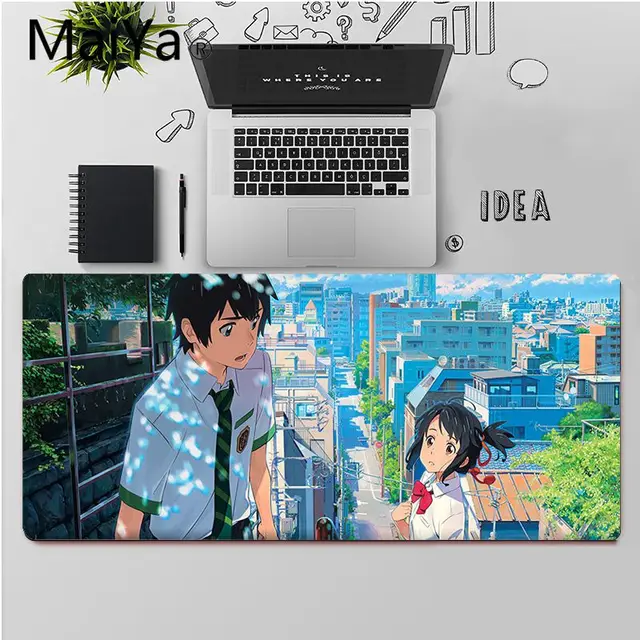 Maiya Top Quality Anime your name Unique Desktop Pad Game Mousepad Free Shipping Large Mouse Pad Keyboards Mat A2