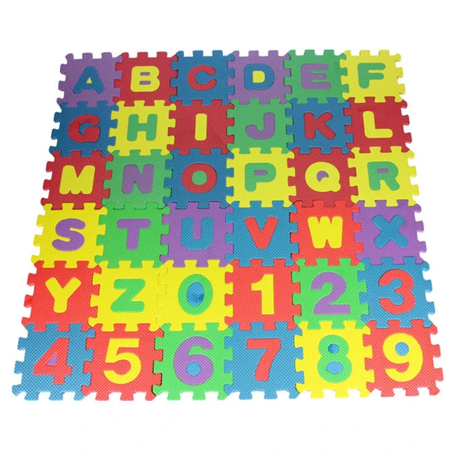 36pcs Children's Letter Floor Mat Children's Literacy Letter Game Mat Baby Soft Foam Puzzle Mat Baby Early Education Toy 4