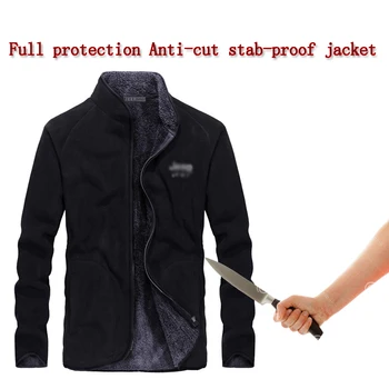 

Men Self-defense Warm Jacket Fashion Self-defense Invisible Flexible Stab-proof Anti-chop Safety Police Fbi Protective Clothing