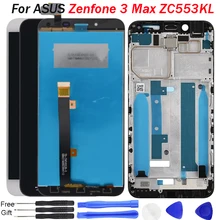 ZC553KL LCD For ASUS Zenfone 3 Max Display Panel Touch Screen Digitizer Assembly with Frame for ASUS ZC553KL Display LCD Replace