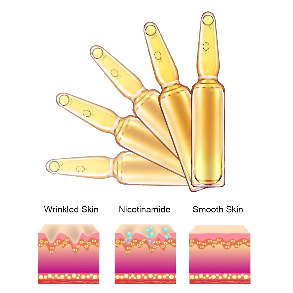 Ниациamсыворотка для лица набор 7 шт. ампульная сыворотка эссенция коллагена контроль масла Уход за кожей минимайзер пор отбеливание омолаживающий пигмент