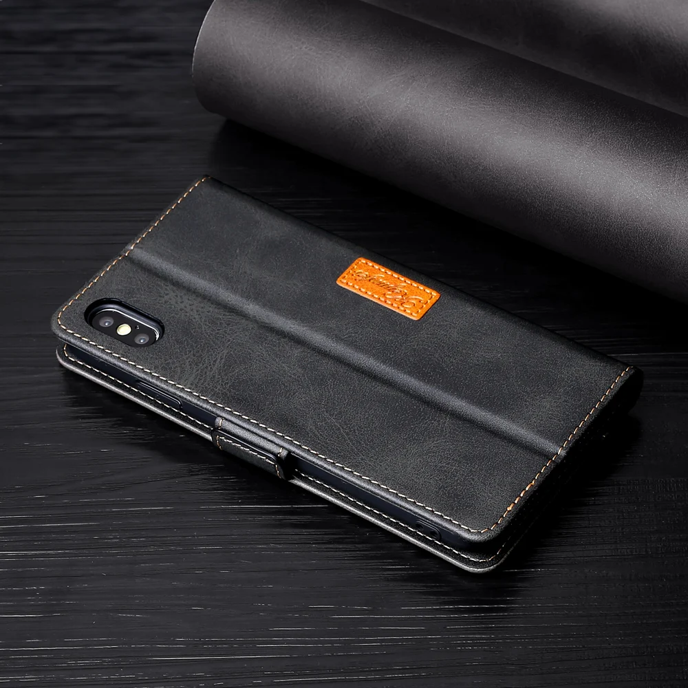 Luxury Hit Color Leather Flip Case Phone Cover