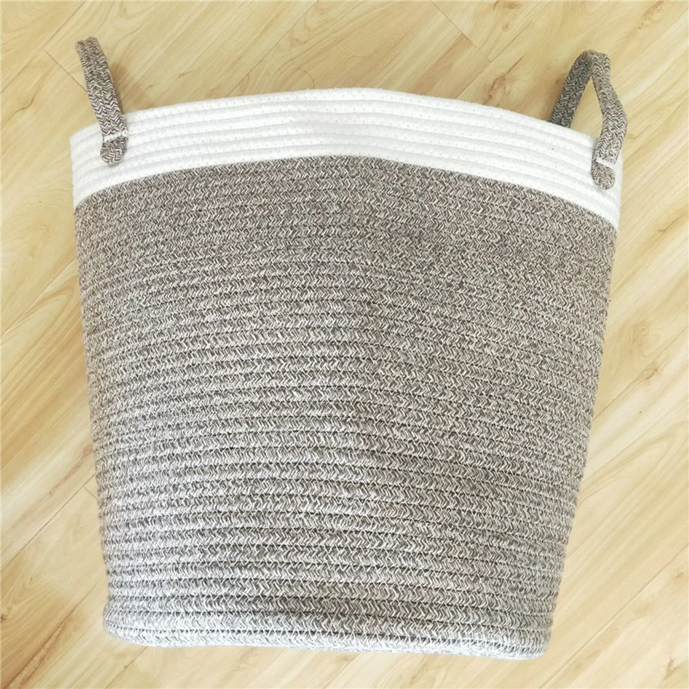  OrganiHaus - Cesta de cuerda de algodón para