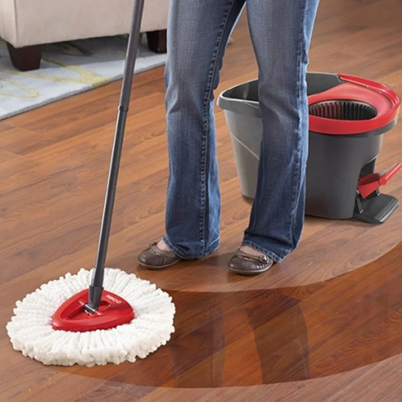 

360 Degree Spin Shape Easy Wring Floor Mop Head Accessory Home Cleaning Tools Replacement Microfiber Mop Heads