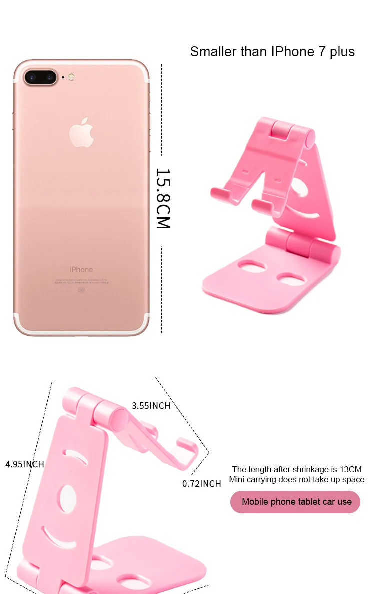 Универсальный Регулируемый держатель мобильного телефона для iPhone huawei Xiaomi samsung пластиковая подставка для телефона стол планшет Складная подставка Настольный