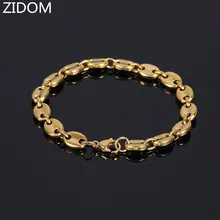 Мужские хип-хоп браслеты из нержавеющей стали никогда не выцветает мужской хип-хоп цепочка Браслет Модные Ювелирные изделия Подарки Прямая поставка