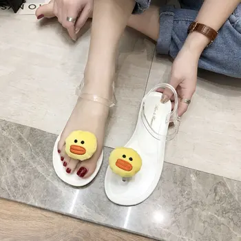 

Flip-toe Sandals Women's 2020 Summer New All-match Flat Fashion Word Belt Women's Roman Shoes Fairy Women's Shoes Doll Ragdoll