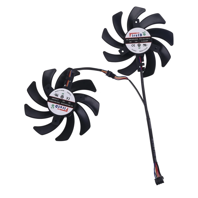 2pcs 85mm RX 480/470 ׷ 4Pin 0.35A VGA   XFX R9 390/390X 8G RX480 RX470  ī ð 