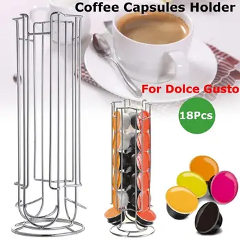 

Dolce Gusto Coffee Capsule Rack Capsule Storage Holder Electroplated Coffee Rack Metal 18 Grains