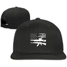 Унисекс Snapback Hat Флаг США пистолет регулируемая бейсболка