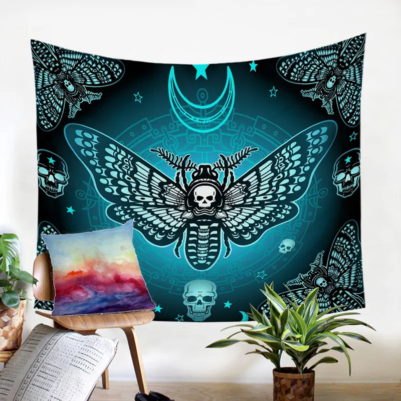Домашний декор с черепом гобелен 130x150 см, 150x200 см домашний декор