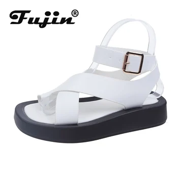 

Fujin Women 2020 Summer Sandals Breathable Thick Bottomed Students High Heel Fashion Flat Bottom Women Causal Beach Sandals