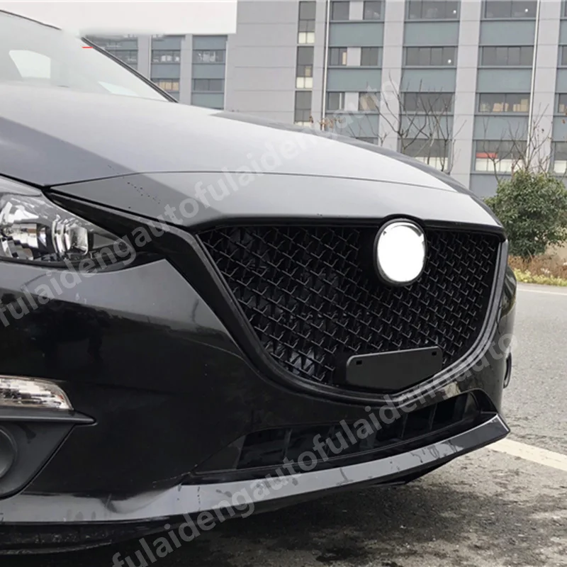 1 шт. для Mazda 3 Axela sedan- черный сотовый бампер сетка решетка решетки украшения авто аксессуары