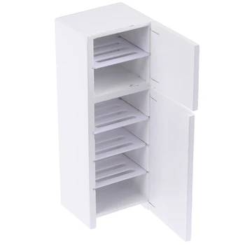 

1:12 Dollhouse Furniture Mini Dollhouse Furniture Refrigerator Miniature Living Room Pretend Play Toy 5*5.4*14.9cm