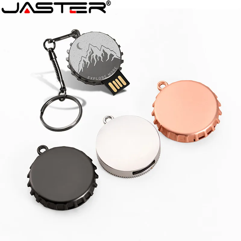 Металлическая крышка для бутылки JASTER USB флэш-накопитель 4 ГБ 8 16 32 64 настоящая acity