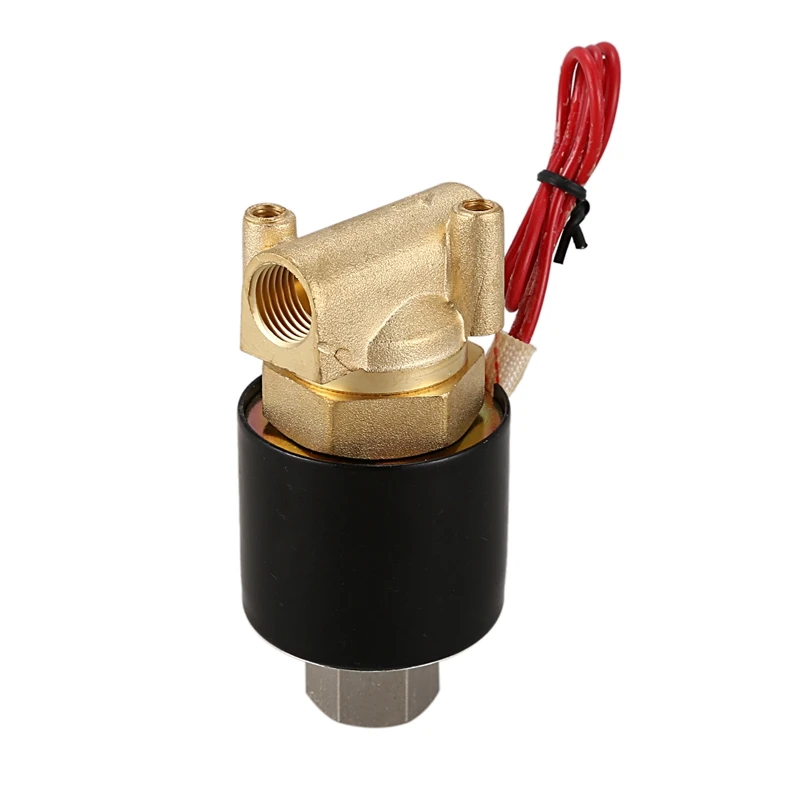 1/4 дюйма DN8 нормально открытый N/O Латунь Электромагнитный клапан 220V