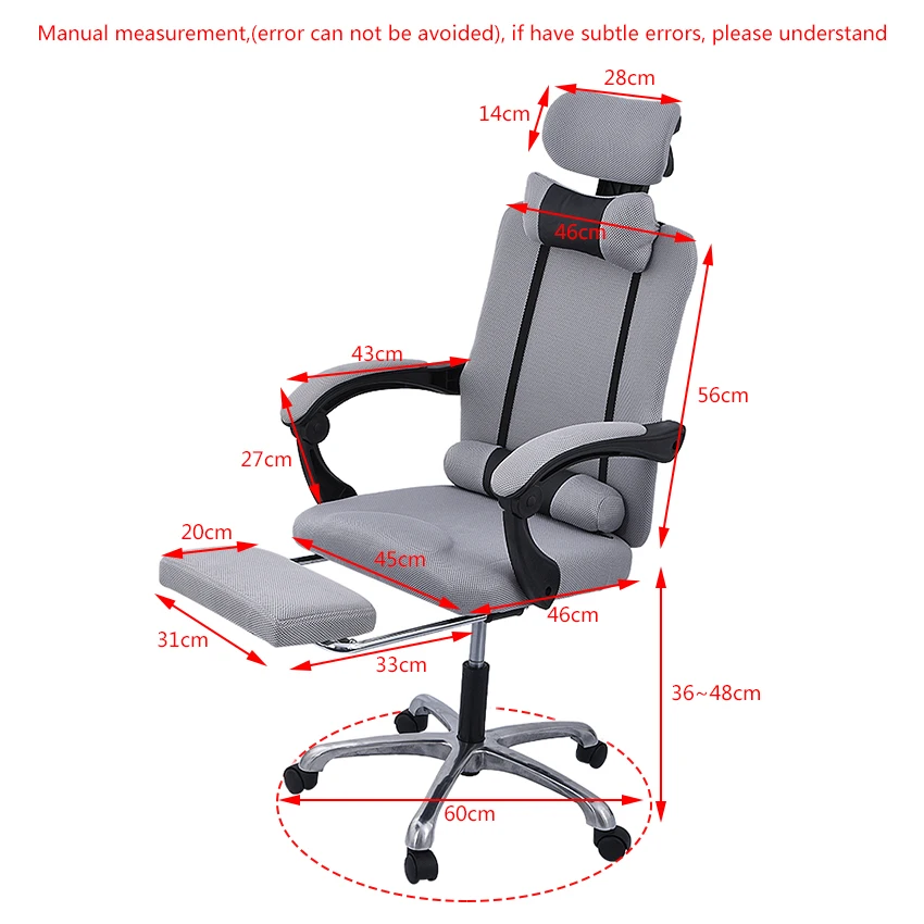 150 Degree Reclining Computer Chair With Footrest Ecological Net Breathable Ergonomic Gaming Rotate