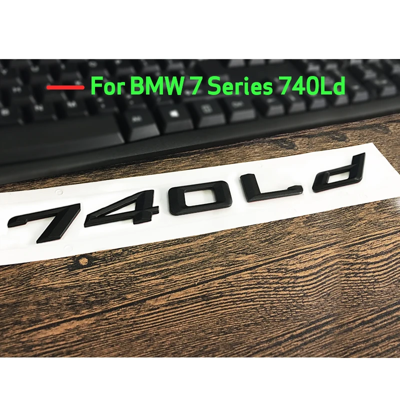 Gloss Black " 740 i " Number Trunk Letters Emblem Badge Sticker for BMW 7 Series