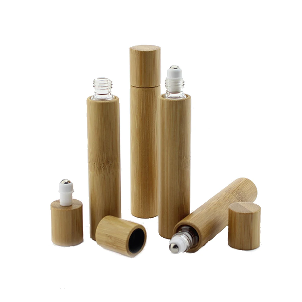 

15ml 10ml 8ml Bamboo Roll on Bottle Wooden Essential Oil Bottles Travel Bottle Empty Cosmetic Containers 10pcs/lot P237