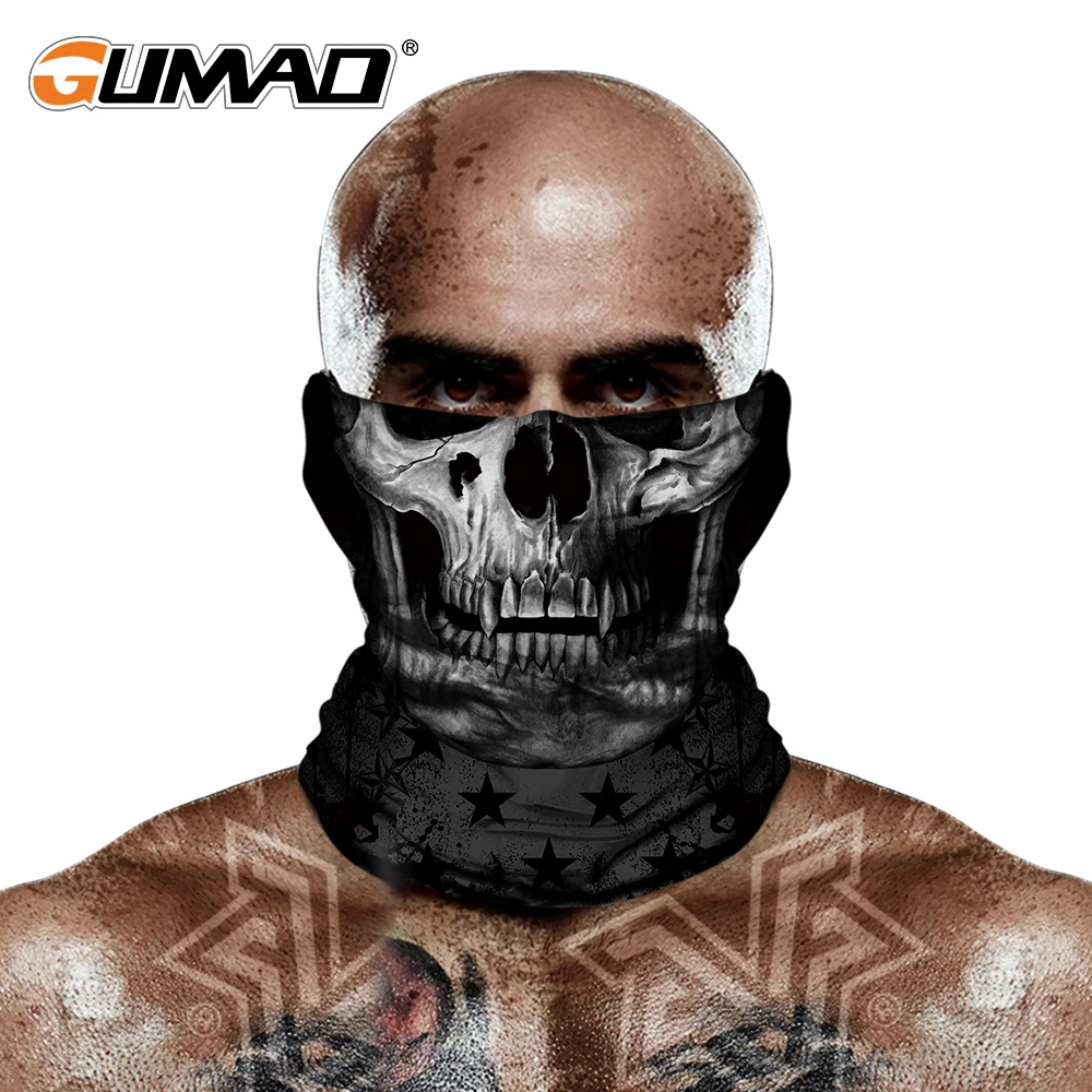 

Skull Bandana Magic Neck Gaiter Skeleton Zombie Seamless Face Shield Running Cycling Fishing Bike Headband Ghost Tube Scarf