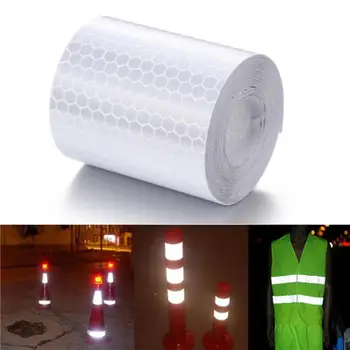 

1pc Safety Caution Reflective Tape Warning Tape Self Sticker For Car Adhesive Colors Styling 6 Decorations 5x100cm Tapes C5X7