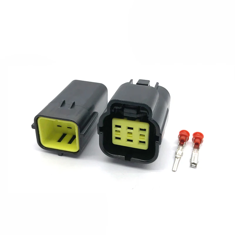 

10 sets 6 Pins Female Male Waterproof Wire Connector Plug Car Auto Sealed Car Truck Denso Connectors 174264-2 174262-2