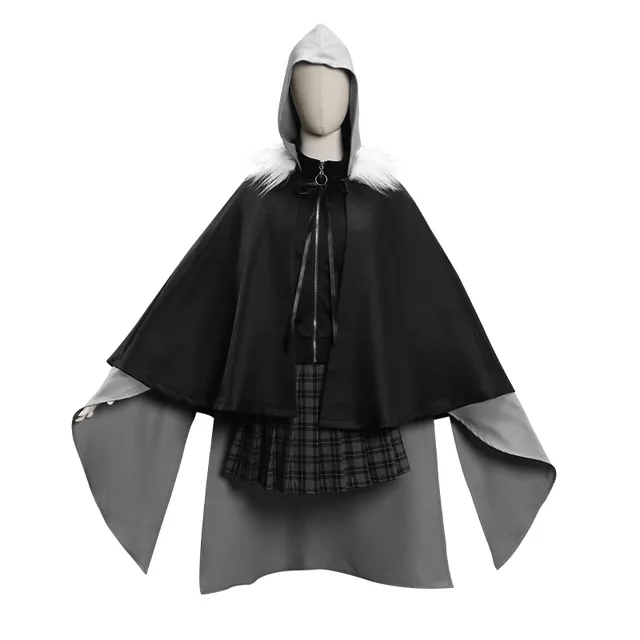 Fate аниме FGO Lord El-Melloi II чехол файлы Косплей Костюм Серая одежда-накидки Униформа Платье-плащ полный комплект косплей костюм - Цвет: Черный
